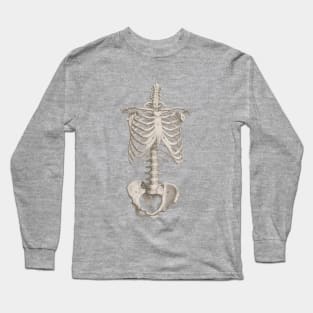 Vintage Medical Anatomy Skeleton Chest Medicine Long Sleeve T-Shirt